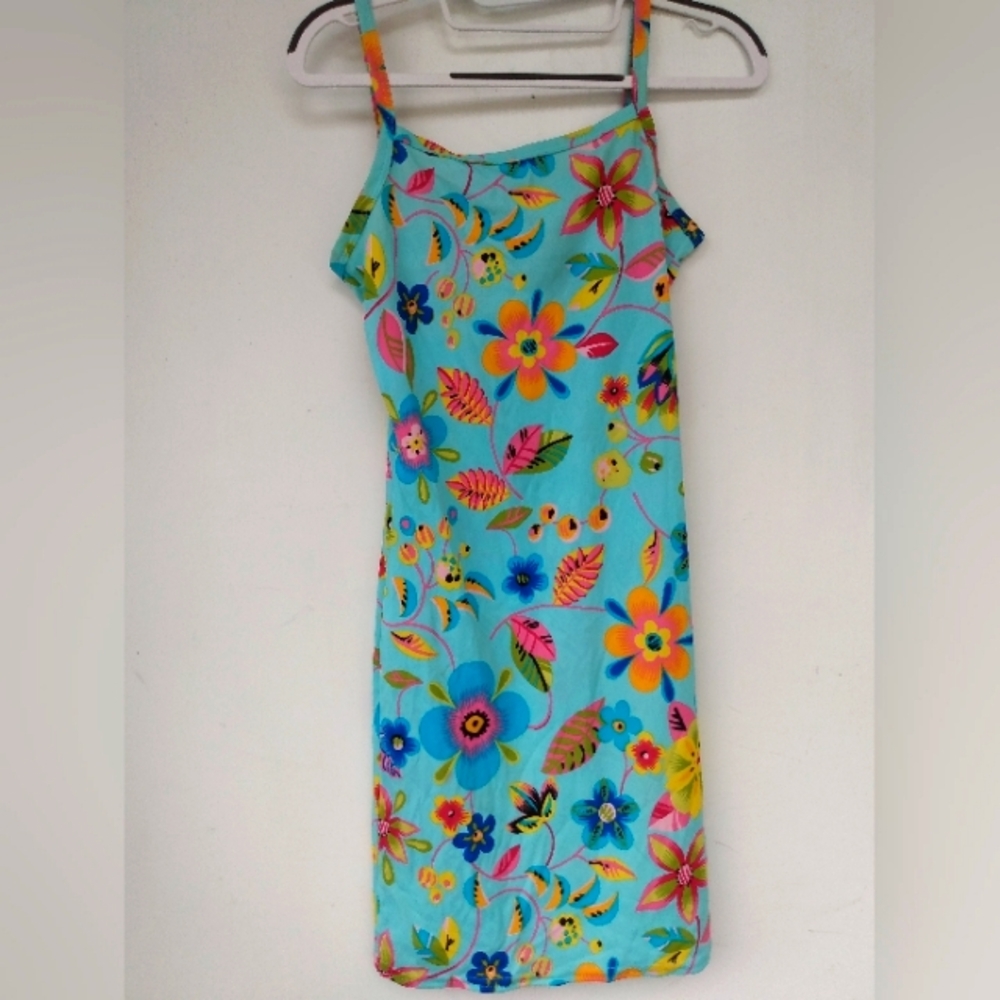 🌴USA Vintage Cle Paris Y2K Dress Spaghetti Strap Slip Extra Small Medium